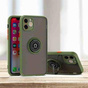For iPhone 11 Q Shadow 1 Generation Series TPU + PC Protective Case with 360 Degrees Rotate Ring Holder(Grass Green)