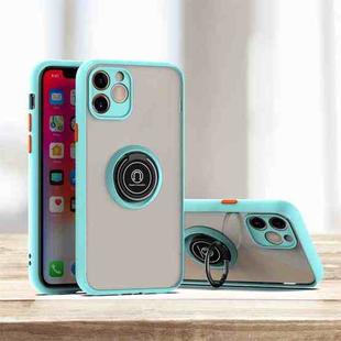 For iPhone 11 Pro Max Q Shadow 1 Generation Series TPU + PC Protective Case with 360 Degrees Rotate Ring Holder(Light Blue)