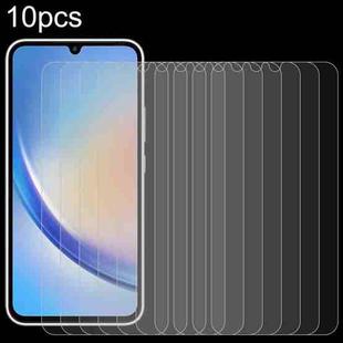 For Samsung Galaxy A34 5G 10pcs 0.26mm 9H 2.5D High Aluminum Tempered Glass Film