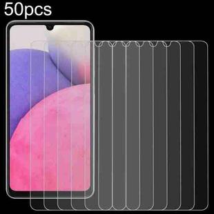 For Samsung Galaxy A33 5G 50pcs 0.26mm 9H 2.5D High Aluminum Tempered Glass Film