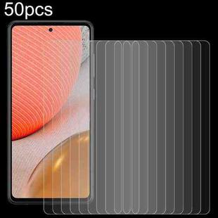 For Samsung Galaxy A72 5G / 4G 50pcs 0.26mm 9H 2.5D High Aluminum Tempered Glass Film