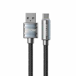 WK WDC-203a 6A USB to USB-C/Type-C Data Cable, Length: 1m(Black)