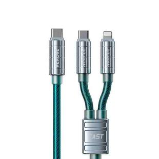 WK WDC-13 65W 2 in 1 Type-C to Type-C+8 Pin Super Fast Charge Data Cable, Length: 1.2m(Blue)
