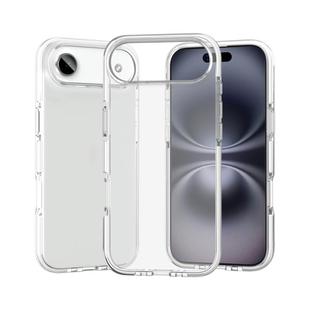 For iPhone 17 Air Two-color Shockproof High Transparency TPU Phone Case(White)