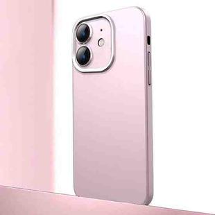 For iPhone 11 Frosted Metal Material Phone Case with Lens Protection(Pink)