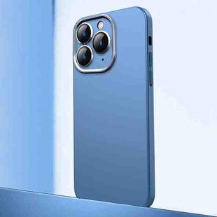 For iPhone 11 Pro Frosted Metal Material Phone Case with Lens Protection(Blue)