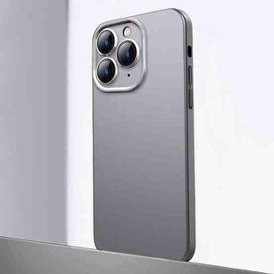 For iPhone 11 Pro Frosted Metal Material Phone Case with Lens Protection(Grey)