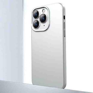 For iPhone 11 Pro Frosted Metal Material Phone Case with Lens Protection(White)