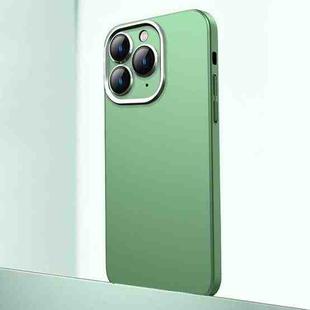For iPhone 11 Pro Max Frosted Metal Material Phone Case with Lens Protection(Green)