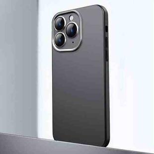 For iPhone 11 Pro Max Frosted Metal Material Phone Case with Lens Protection(Black)