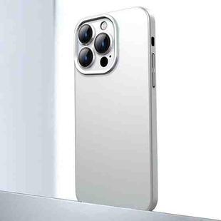 For iPhone 13 Pro Frosted Metal Material Phone Case with Lens Protection(White)