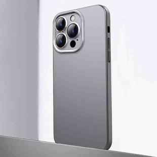 For iPhone 13 Pro Max Frosted Metal Material Phone Case with Lens Protection(Grey)