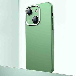 For iPhone 14 Frosted Metal Material Phone Case with Lens Protection(Green)