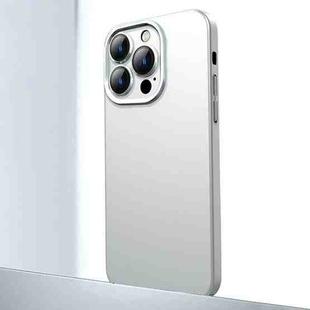 For iPhone 14 Pro Frosted Metal Material Phone Case with Lens Protection(White)