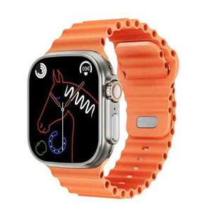 WS-E9 Ultra 2.2 inch IP67 Waterproof Ocean Silicone Band Smart Watch, Support Heart Rate / NFC(Orange)