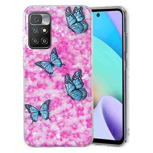 For Xiaomi Redmi 10 IMD Shell Pattern TPU Phone Case(Colorful Butterfly)