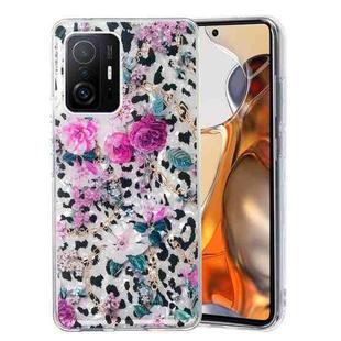 For Xiaomi 11T / 11T Pro IMD Shell Pattern TPU Phone Case(Leopard Flower)