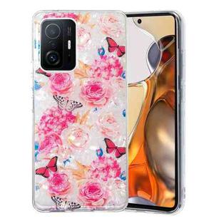 For Xiaomi 11T / 11T Pro IMD Shell Pattern TPU Phone Case(Butterfly Flower)