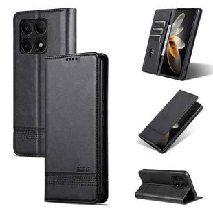 For Xiaomi Redmi K70/K70 Pro AZNS Magnetic Calf Texture Flip Leather Phone Case(Black)