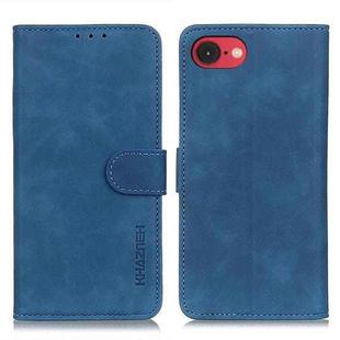 For iPhone SE 2024 KHAZNEH Retro Texture Leather Phone Case(Blue)