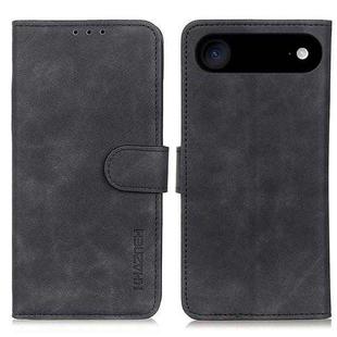 For iPhone 17 Air KHAZNEH Retro Texture Leather Phone Case(Black)