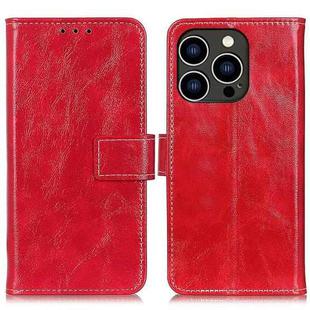 For iPhone 16 Pro Retro Crazy Horse Texture Horizontal Flip Leather Phone Case(Red)