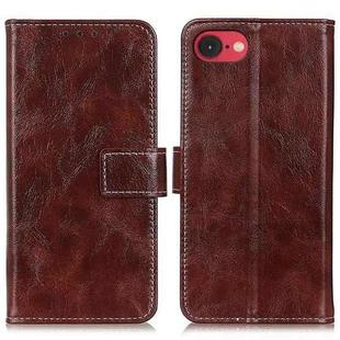 For iPhone SE 2024 Retro Crazy Horse Texture Horizontal Flip Leather Phone Case(Brown)