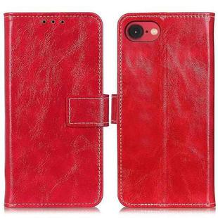 For iPhone SE 2024 Retro Crazy Horse Texture Horizontal Flip Leather Phone Case(Red)