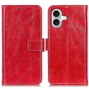 For iPhone 17 Retro Crazy Horse Texture Horizontal Flip Leather Phone Case(Red)