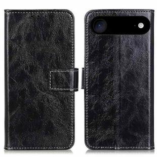 For iPhone 17 Air Retro Crazy Horse Texture Horizontal Flip Leather Phone Case(Black)