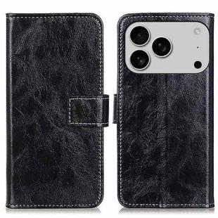 For iPhone 17 Pro Max Retro Crazy Horse Texture Horizontal Flip Leather Phone Case(Black)