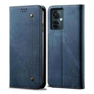 For vivo Y36 5G / 4G Denim Texture Flip Leather Phone Case(Blue)