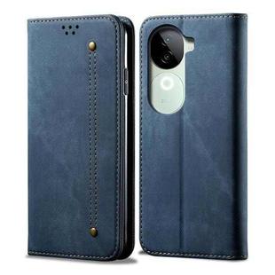 For vivo V40e 5G India / iQOO Z9s 5G Denim Texture Flip Leather Phone Case(Blue)