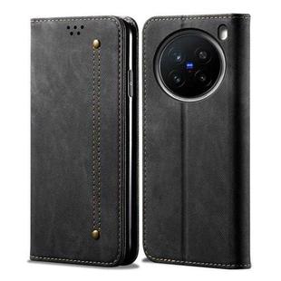 For vivo X200 Pro Denim Texture Flip Leather Phone Case(Black)