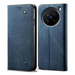 For vivo X200 Pro Denim Texture Flip Leather Phone Case(Blue)