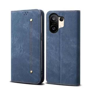 For vivo S30 Pro mini Denim Texture Flip Leather Phone Case(Blue)