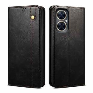For vivo Y78 5G Oil Wax Crazy Horse Texture Leather Phone Case(Black)