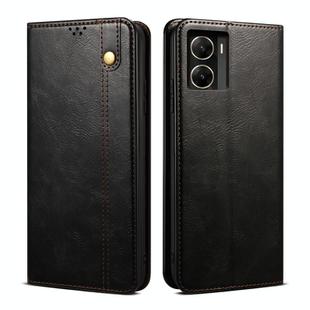 For vivo Y29e 5G Oil Wax Crazy Horse Texture Leather Phone Case(Black)