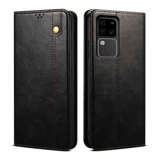 For vivo S18 Pro Oil Wax Crazy Horse Texture Leather Phone Case(Black)