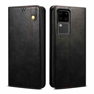 For vivo S18 Oil Wax Crazy Horse Texture Leather Phone Case(Black)