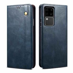 For vivo S18 Oil Wax Crazy Horse Texture Leather Phone Case(Blue)