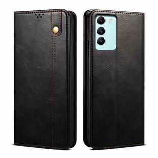 For vivo T3 / Y200E / Y100 IND Oil Wax Crazy Horse Texture Leather Phone Case(Black)