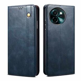 For vivo Y38 5G Global Oil Wax Crazy Horse Texture Leather Phone Case(Blue)