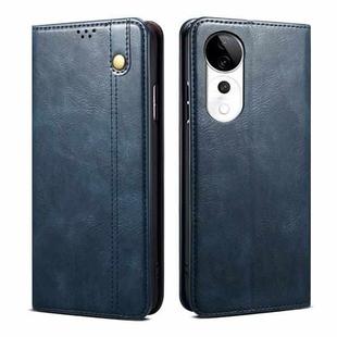 For vivo S19 Pro Oil Wax Crazy Horse Texture Leather Phone Case(Blue)