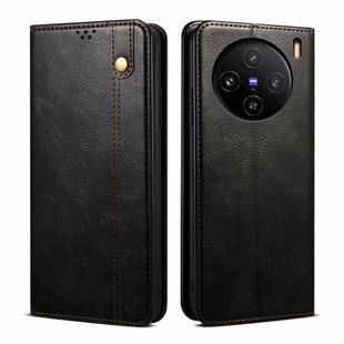 For vivo X100 Ultra Oil Wax Crazy Horse Texture Leather Phone Case(Black)