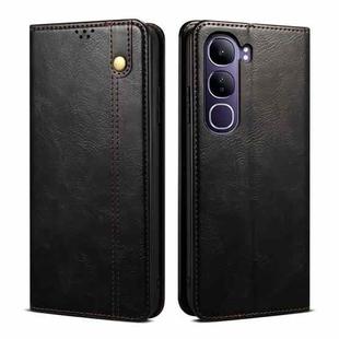 For vivo V40 Lite 4G IDN / 5G IDN Oil Wax Crazy Horse Texture Leather Phone Case(Black)