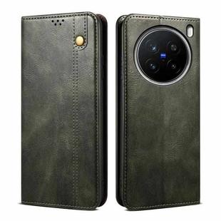 For vivo X200 Pro Oil Wax Crazy Horse Texture Leather Phone Case(Green)