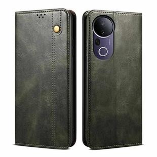 For vivo S20 Pro 5G Oil Wax Crazy Horse Texture Leather Phone Case(Green)