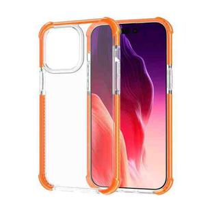 For iPhone 15 Pro Max Four-corner Shockproof TPU + Acrylic Phone Case(Orange)