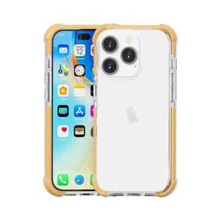 For iPhone 15 Pro Four-corner Shockproof TPU Hybrid Acrylic Phone Case(Gold)